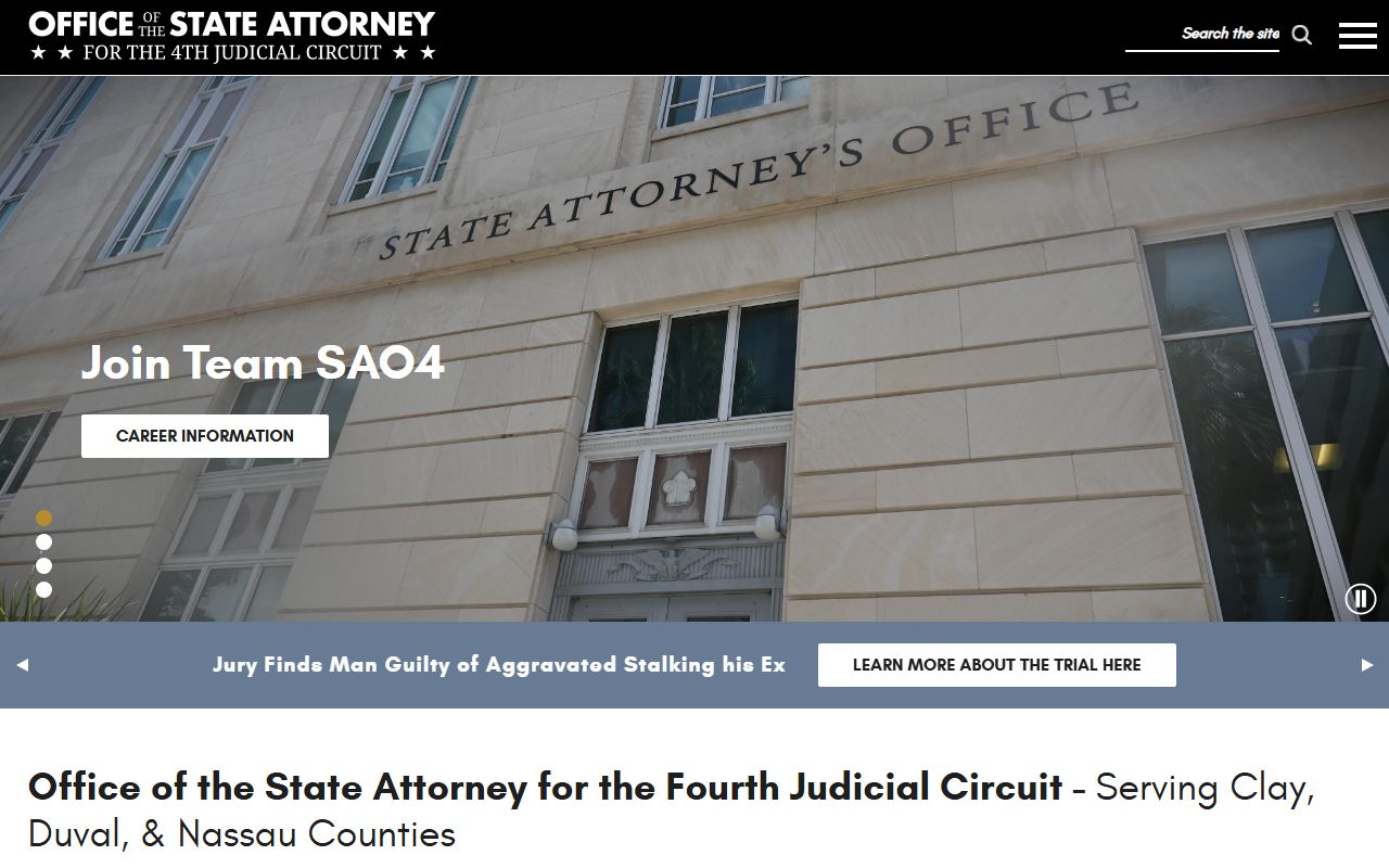 Duval County criminal records State Attorney Fourth Judicial Circuit homepage