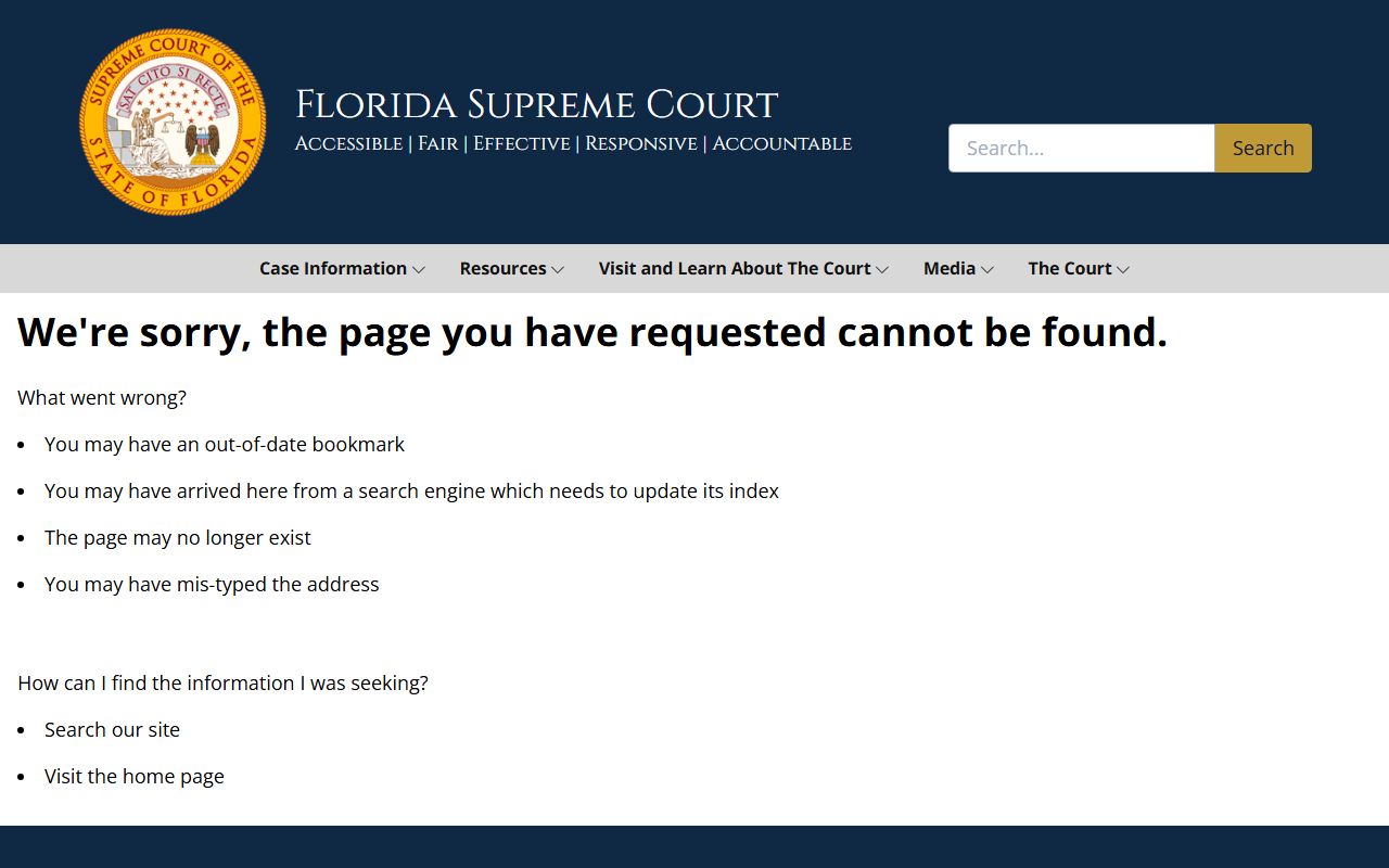Florida court structure diagram covering Duval County Court